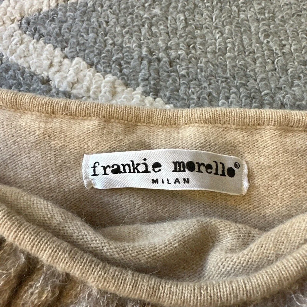 RARE Frankie‎ Morello Milan Woman's Ruffled Pullover Wool Blend Sweater XS
